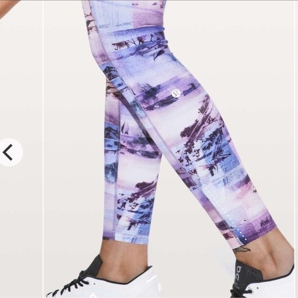 Lululemon Fast Free 7/8 Tight II Sunrise Silhouette Multi Size 4 - Picture 12 of 14